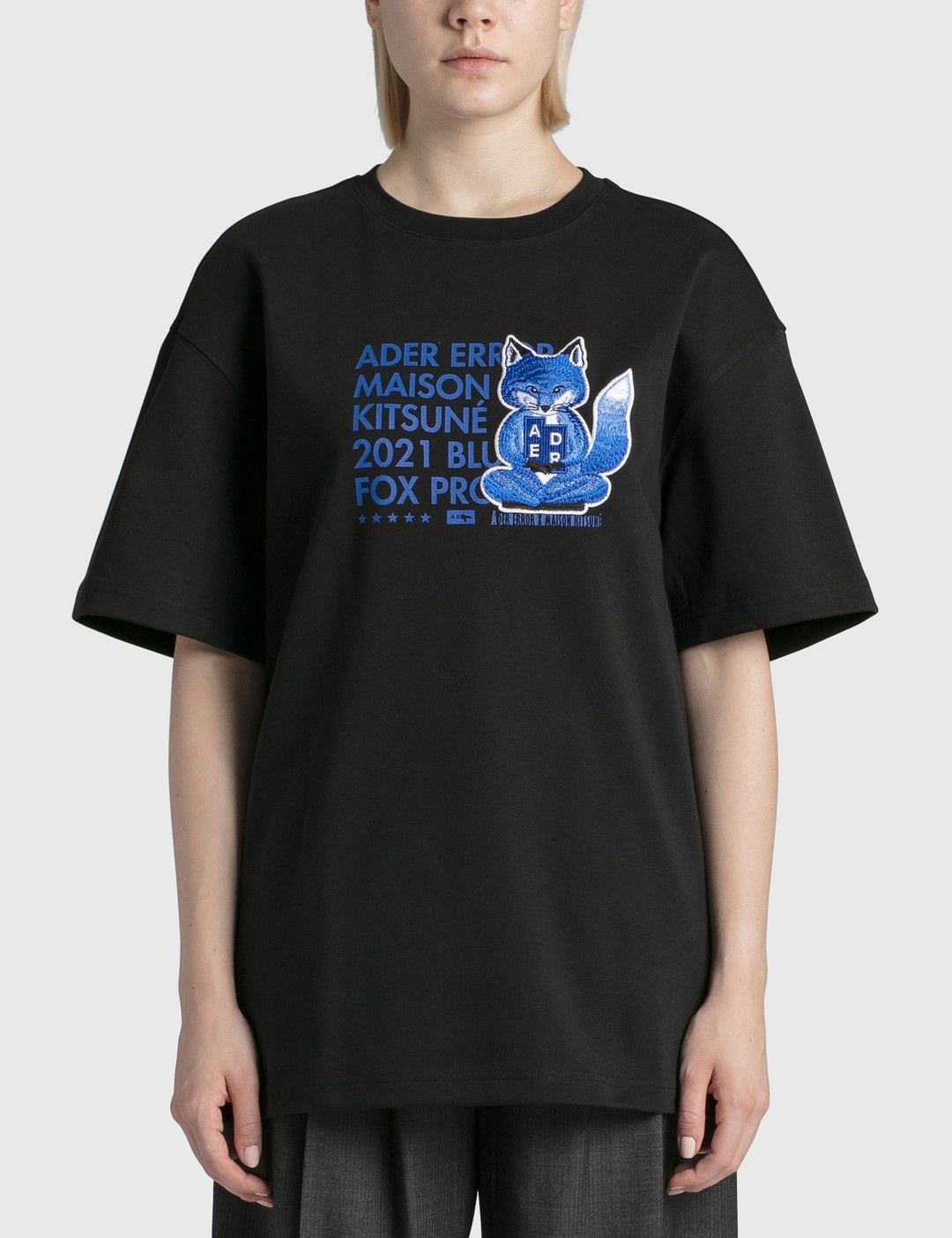 MAISON KITSUNÉ X ADER ERROR MEDITATION FOX T-SHIRT - 1