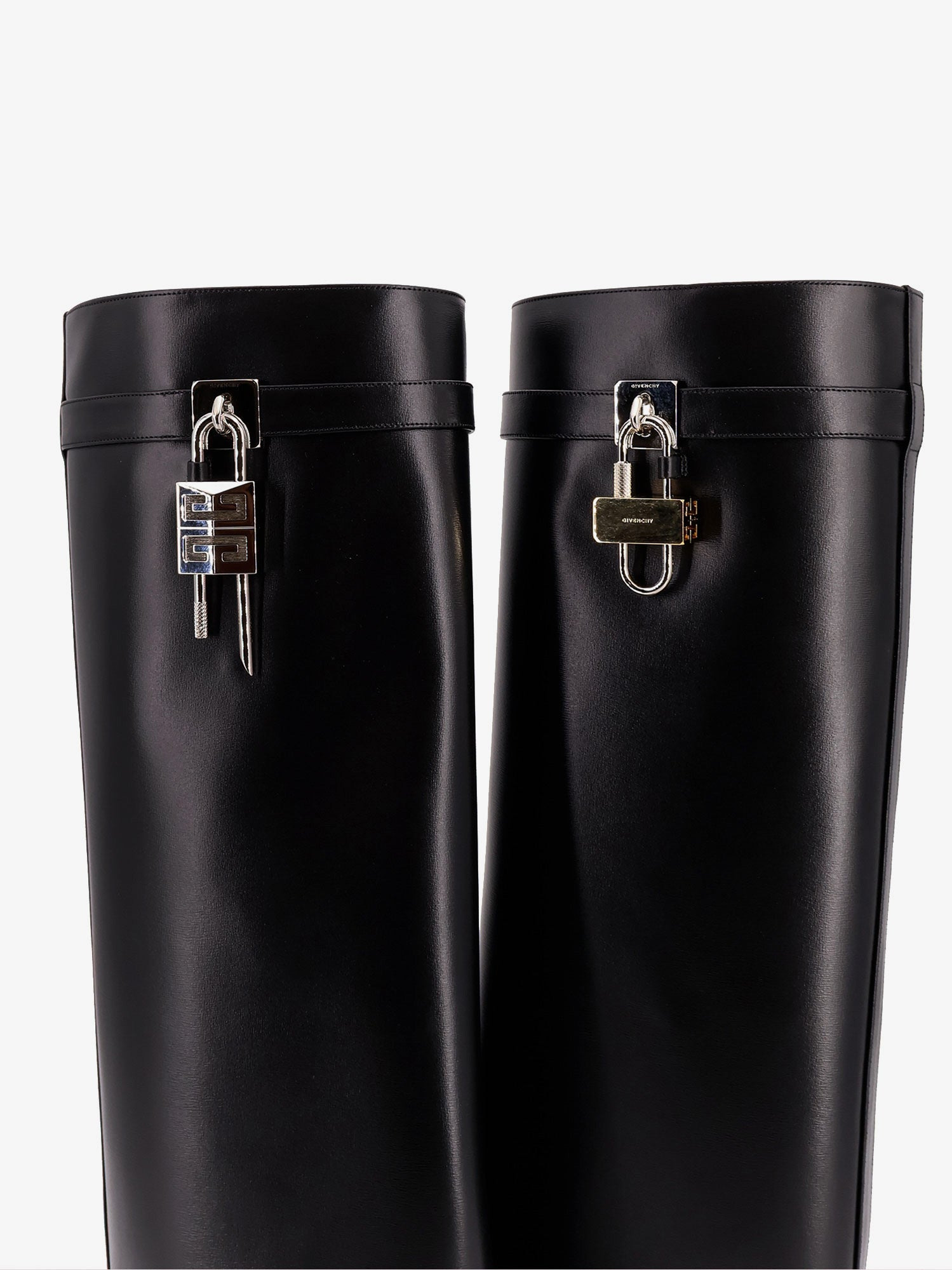 Shark Lock Leather Boots - 4