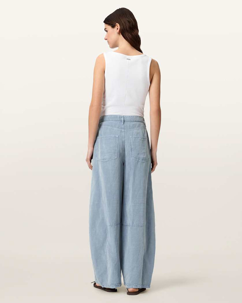 JETT BARREL LEG LINEN BLEND PANTS 8