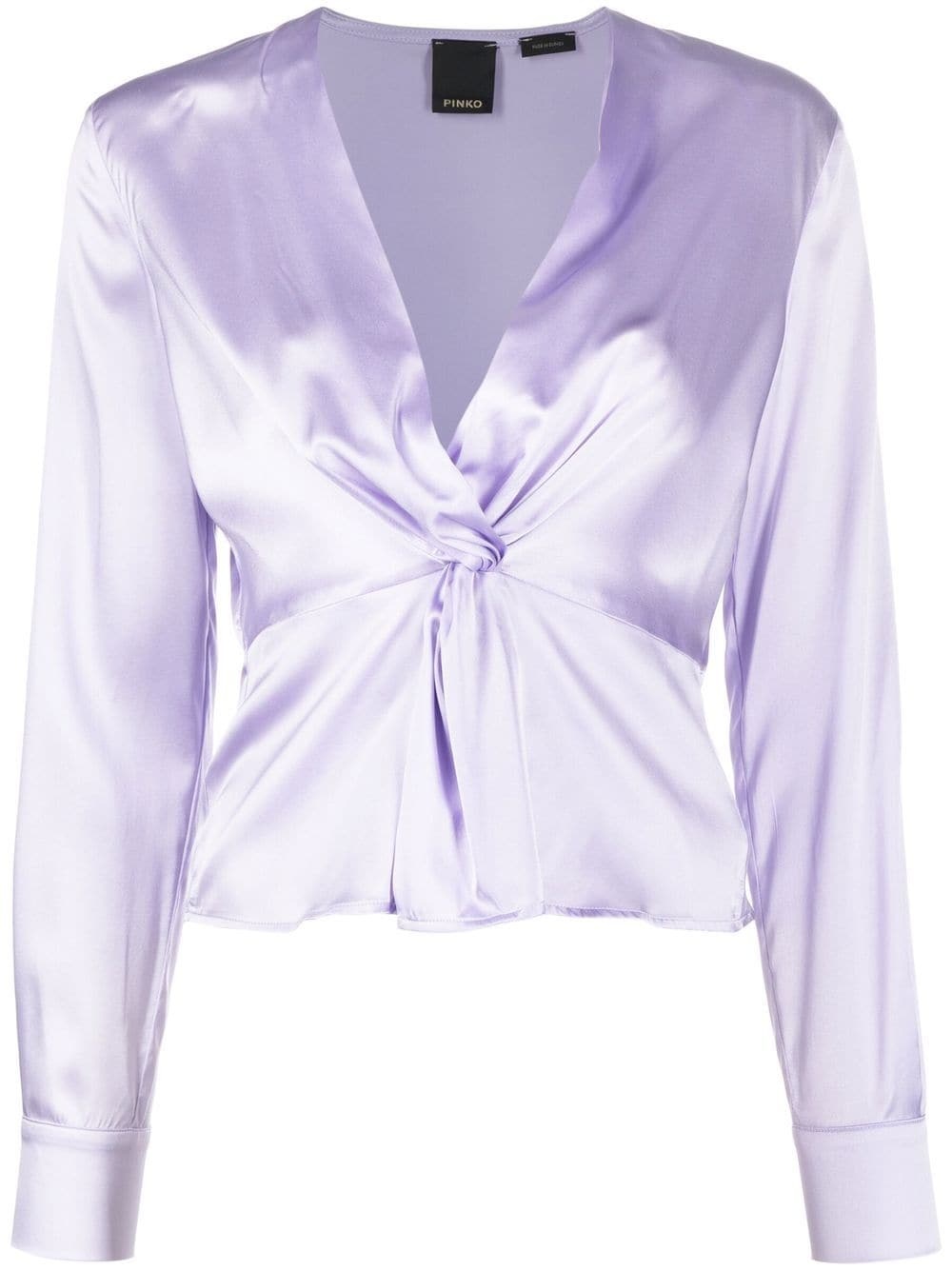 twist-front silk blouse - 1