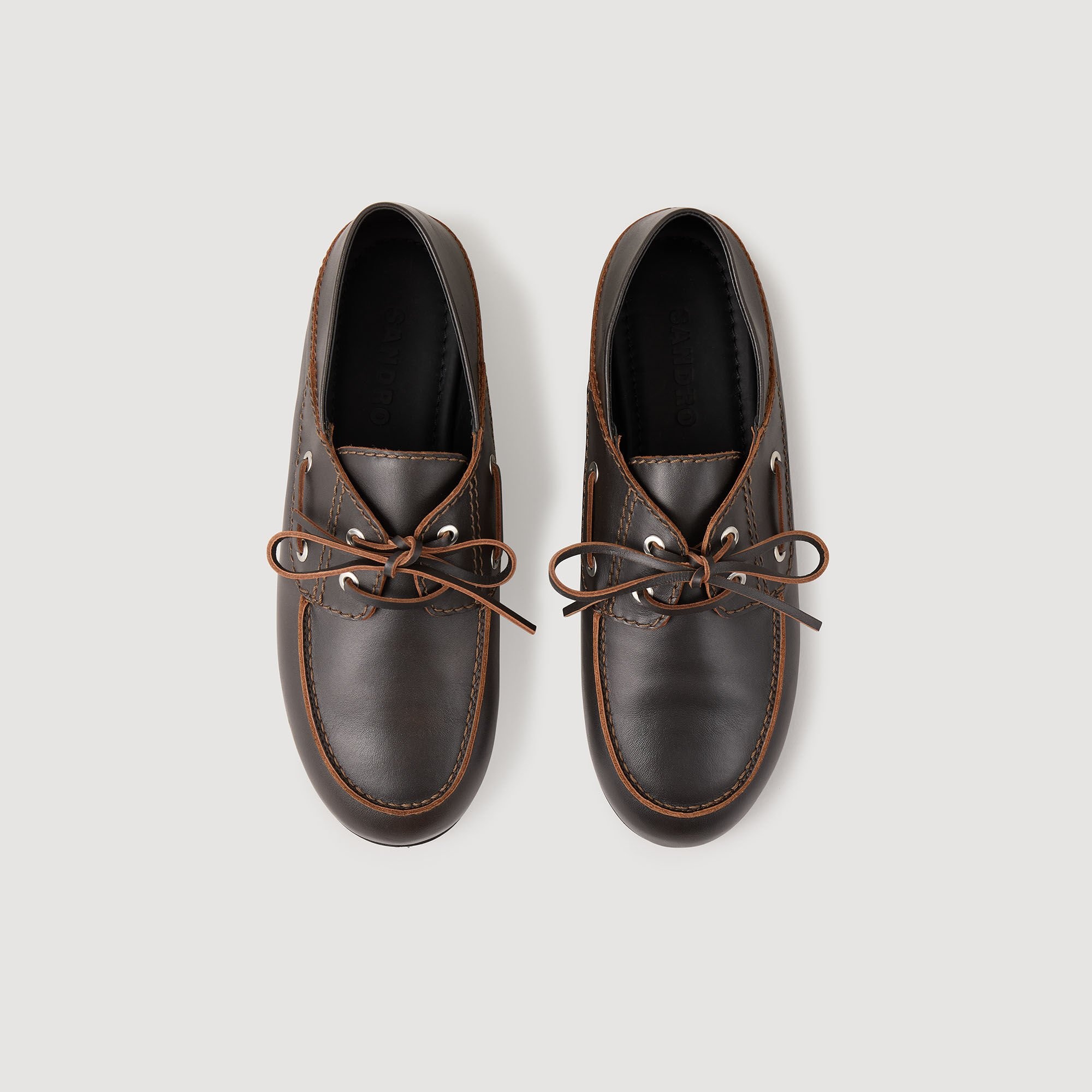 LEATHER BOAT SHOE LOAFERS - 3