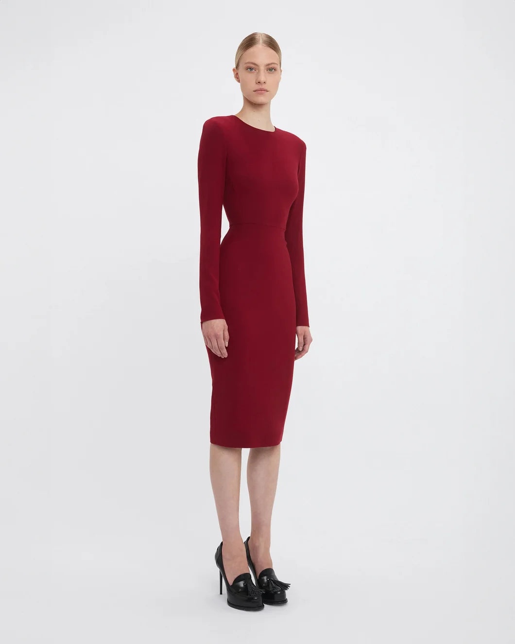 LONG SLEEVE T-SHIRT FITTED DRESS - 3