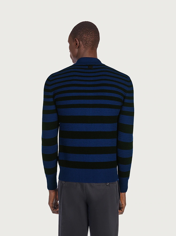 SWEATER WITH POLO SHIRT COLLAR - 4