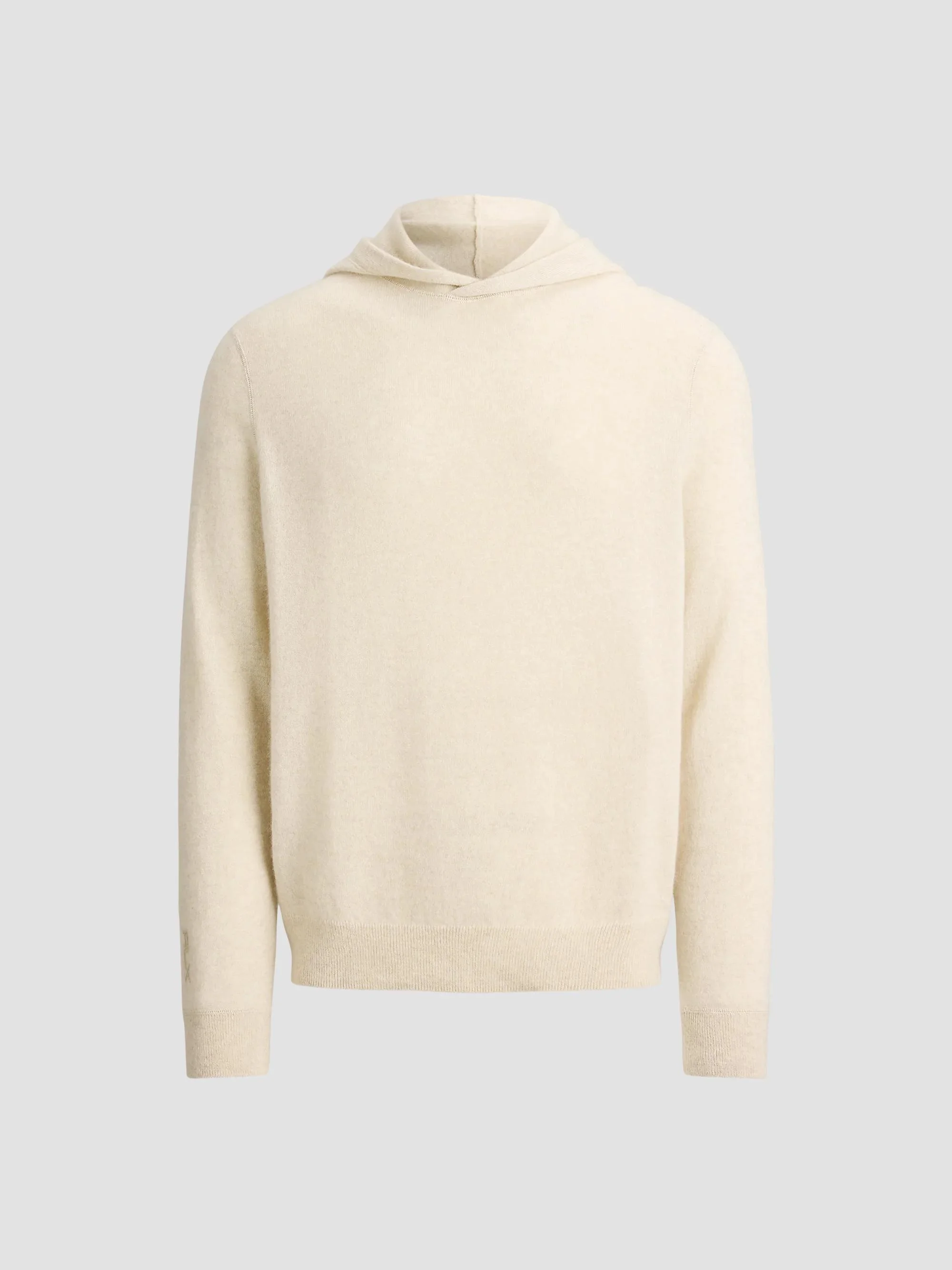 Men's Washable Cashmere Knit Hoodie - Ecru Tan Heather - 1