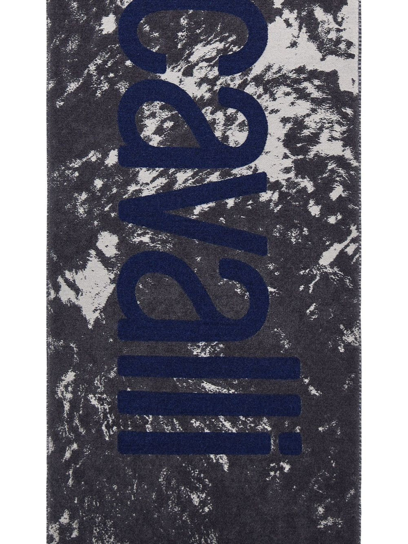 Roberto Cavalli Appaloosa-print logo scarf outlook