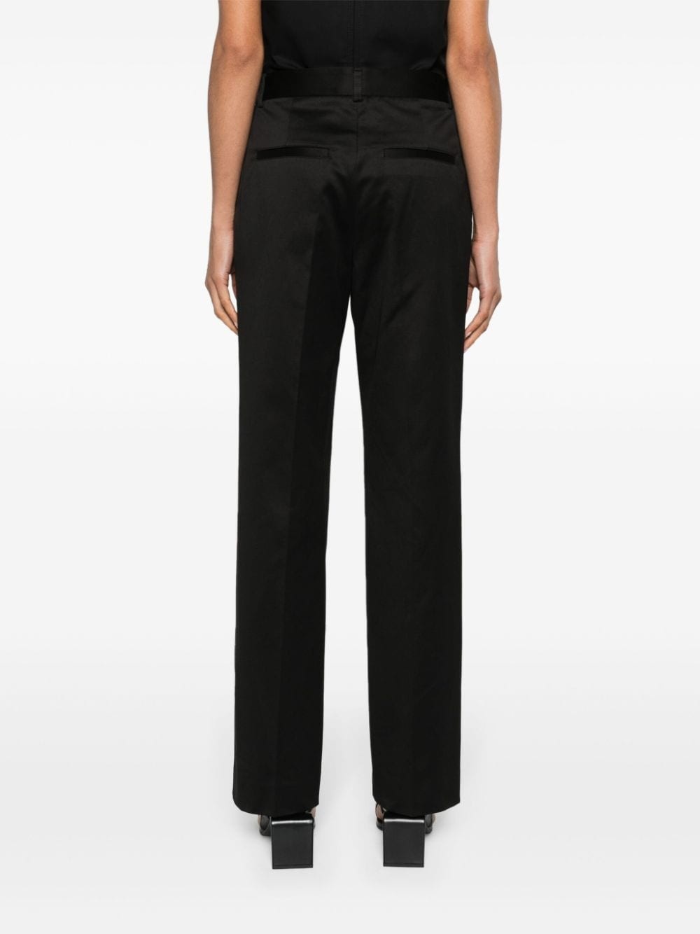 pressed-crease straight trousers - 4