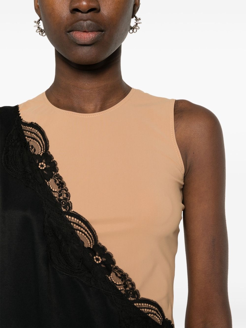 lace-trim dress - 5