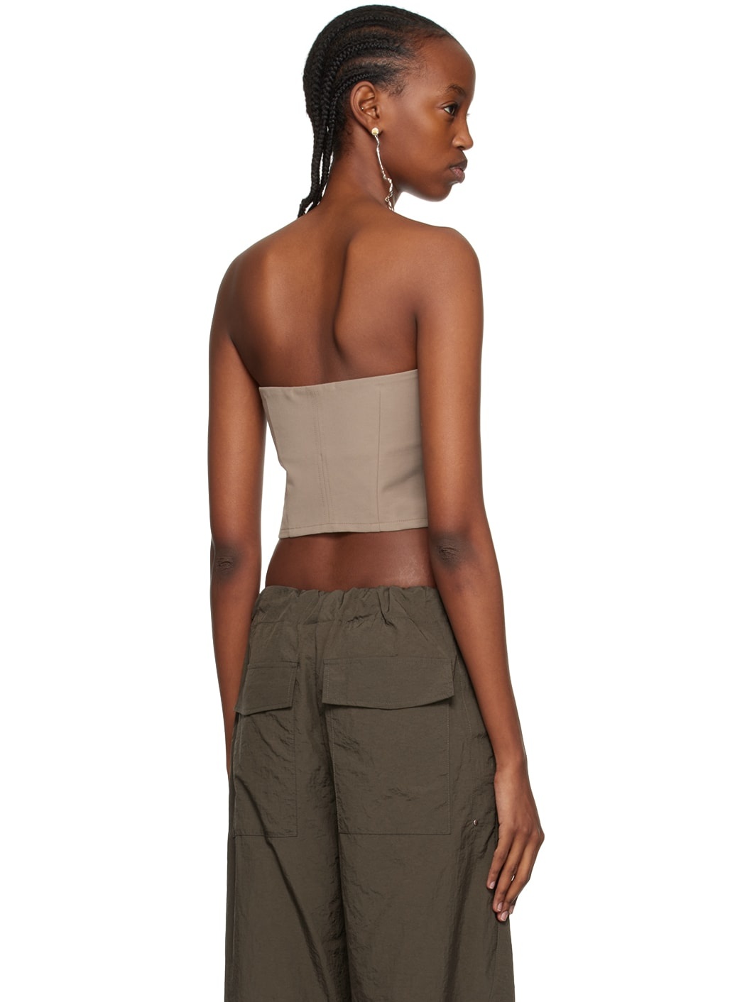SSENSE Work Capsule – Taupe Audrey Tube Top - 3