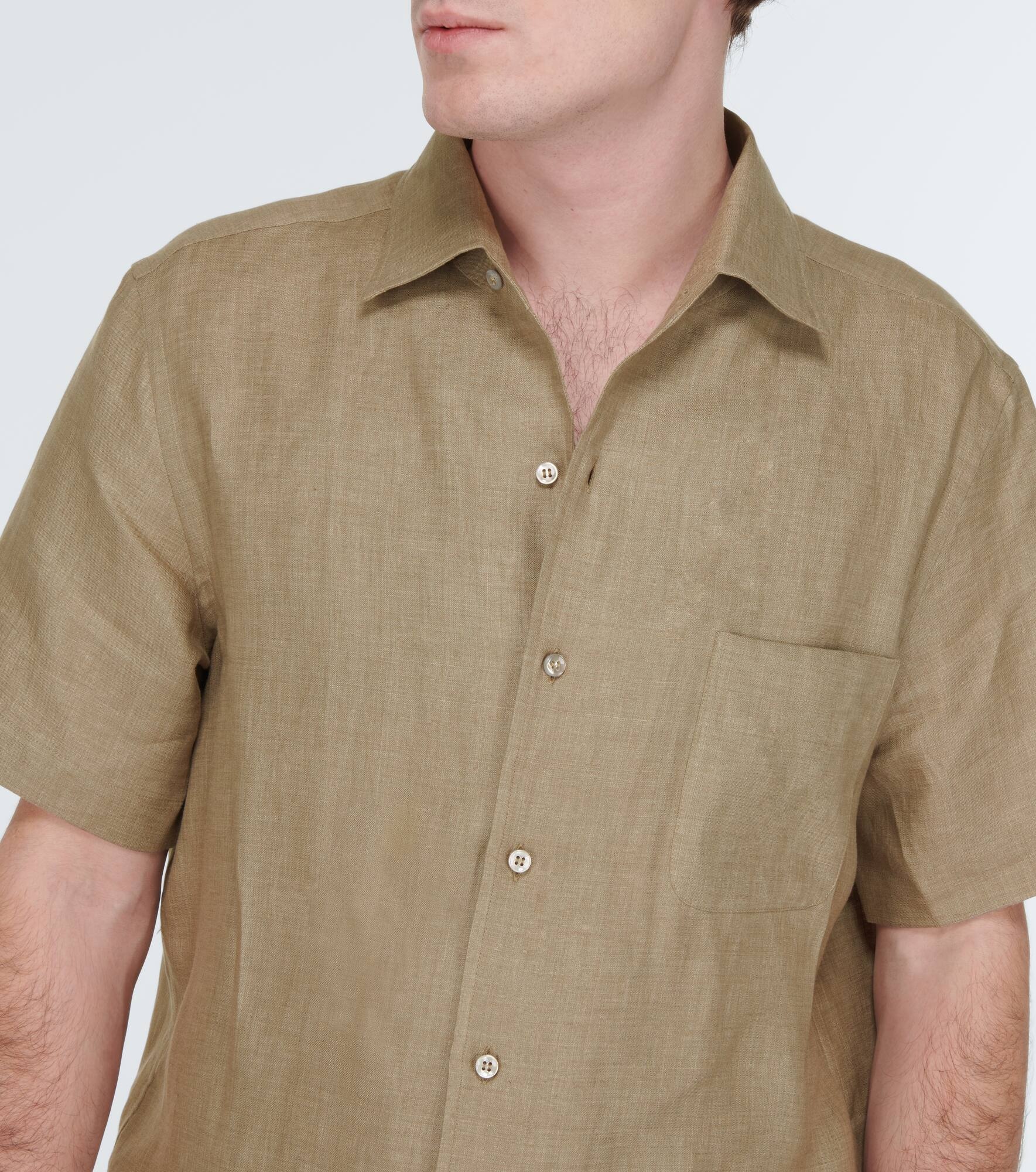 André linen bowling shirt - 5