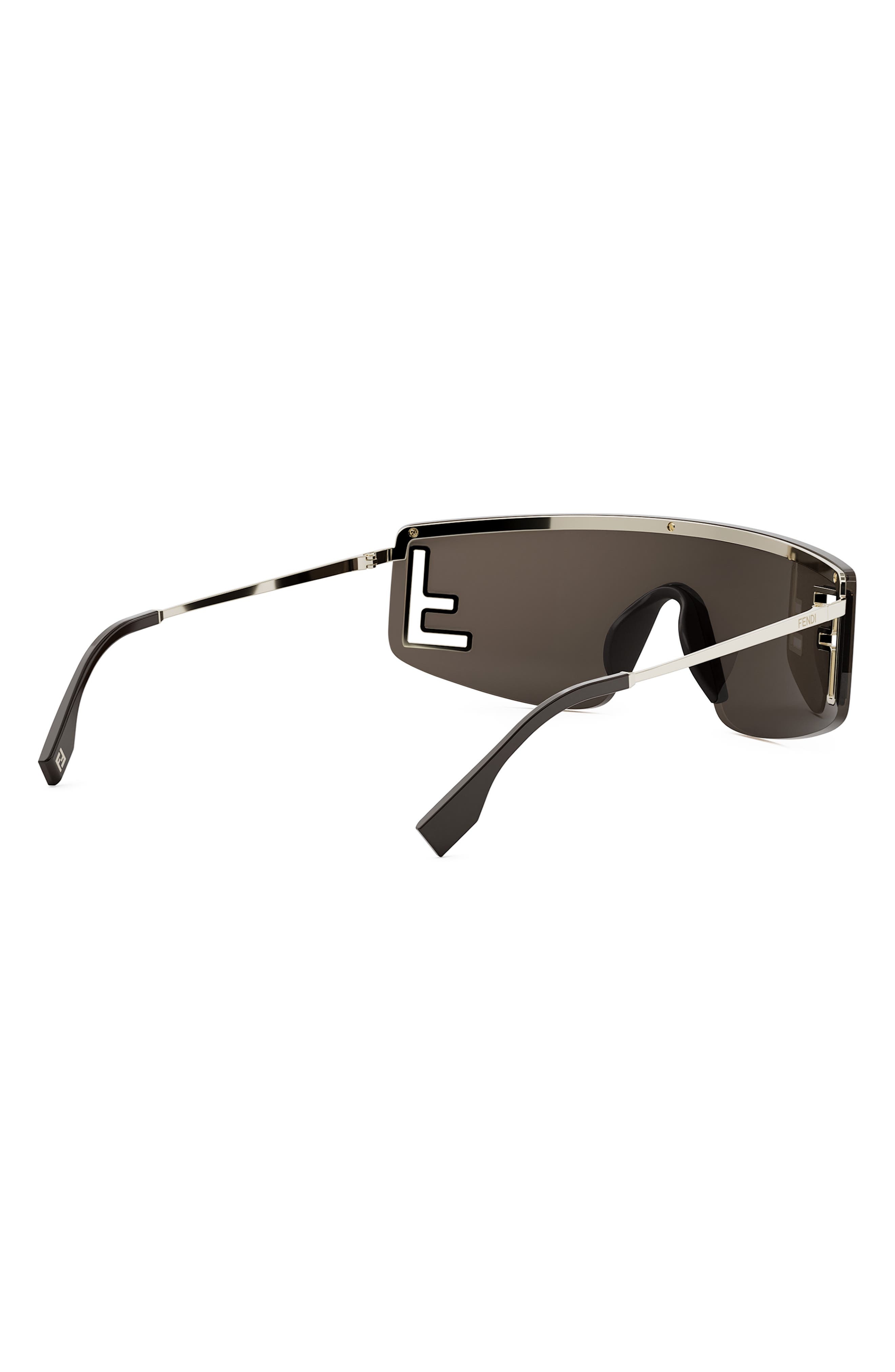 Fendi Sport Rectangular Sunglasses in Gold /Brown Mirror at Nordstrom - 5