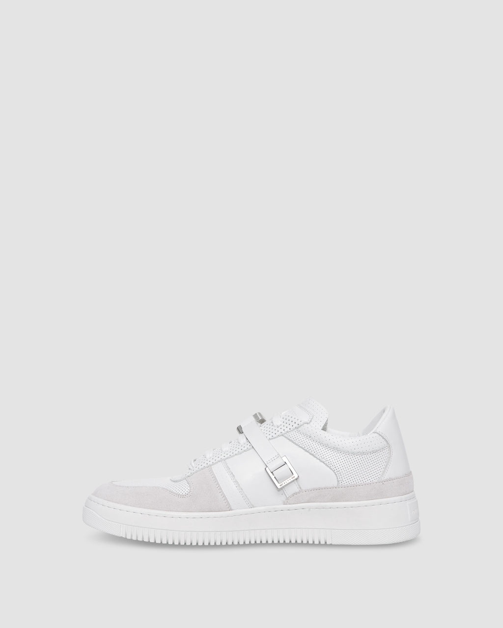 LEATHER BUCKLE LOW TRAINER - 3