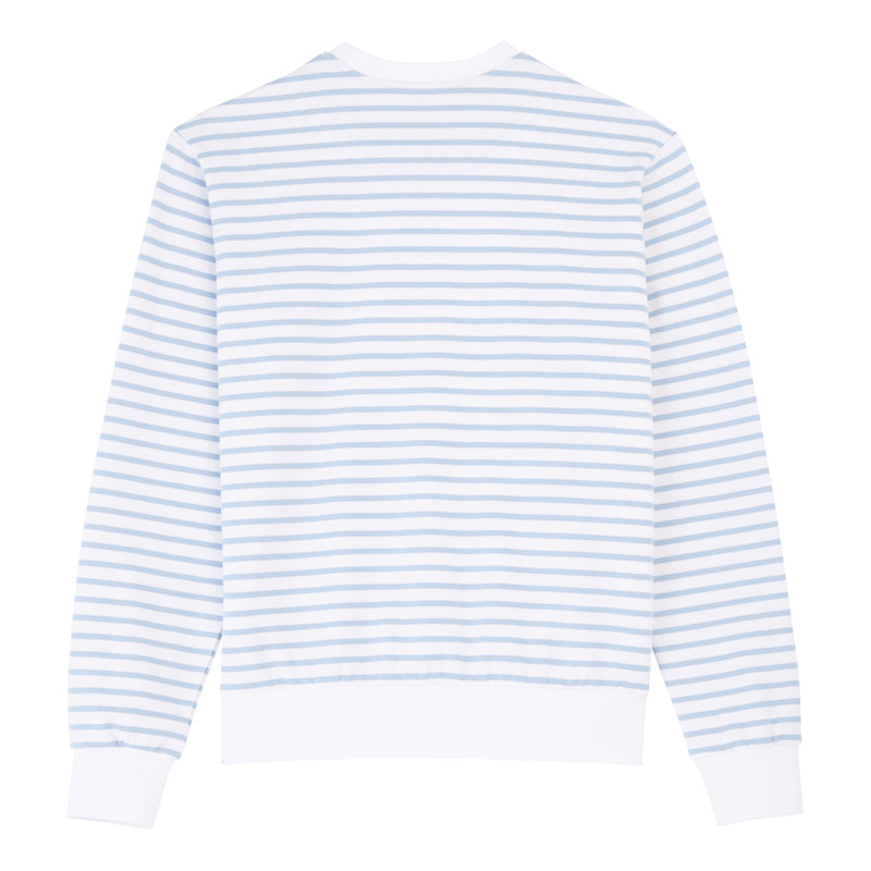 Men Cotton Striped Crewneck Sweatshirt 2