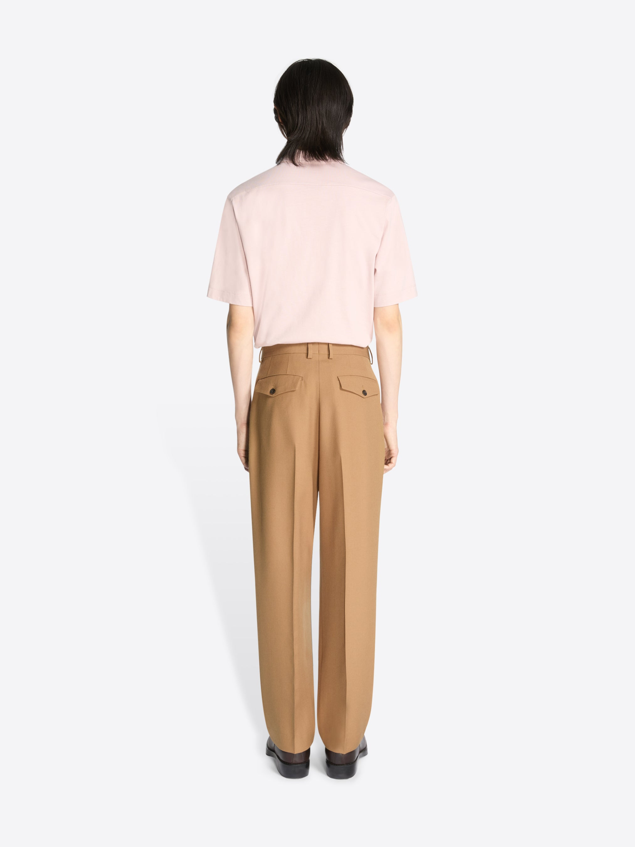 PLEATED WOOL PANTS - 4