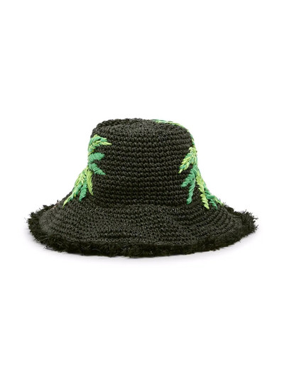 Palm Angels woven palm tree logo sun hat outlook