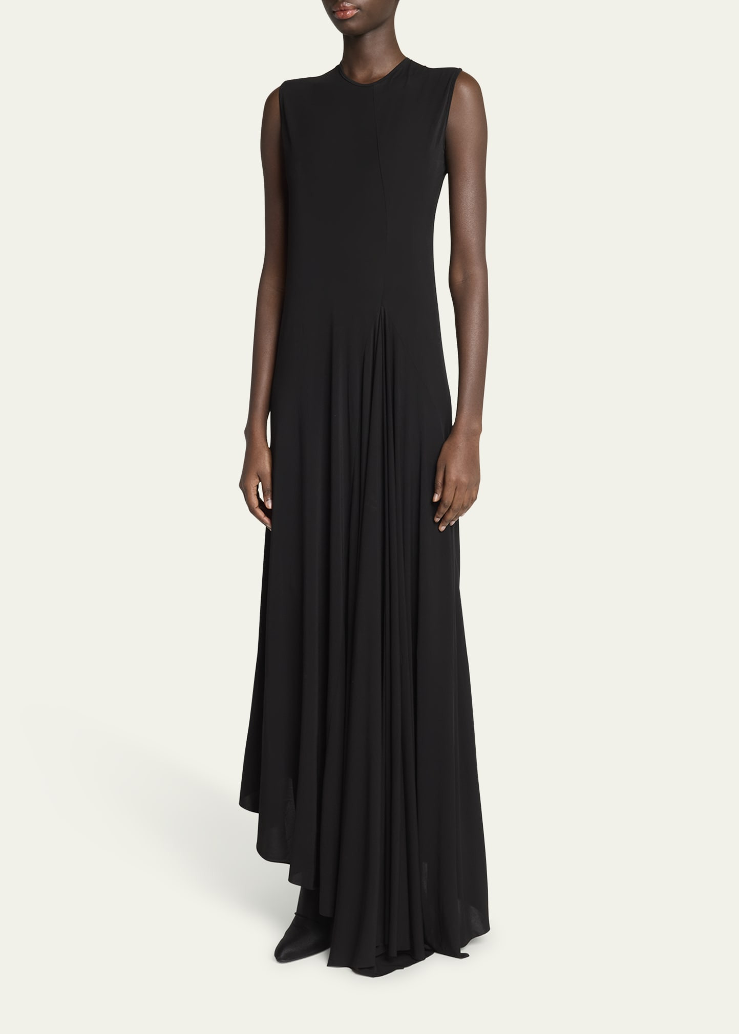 Sleeveless Asymmetric Maxi Dress - 4