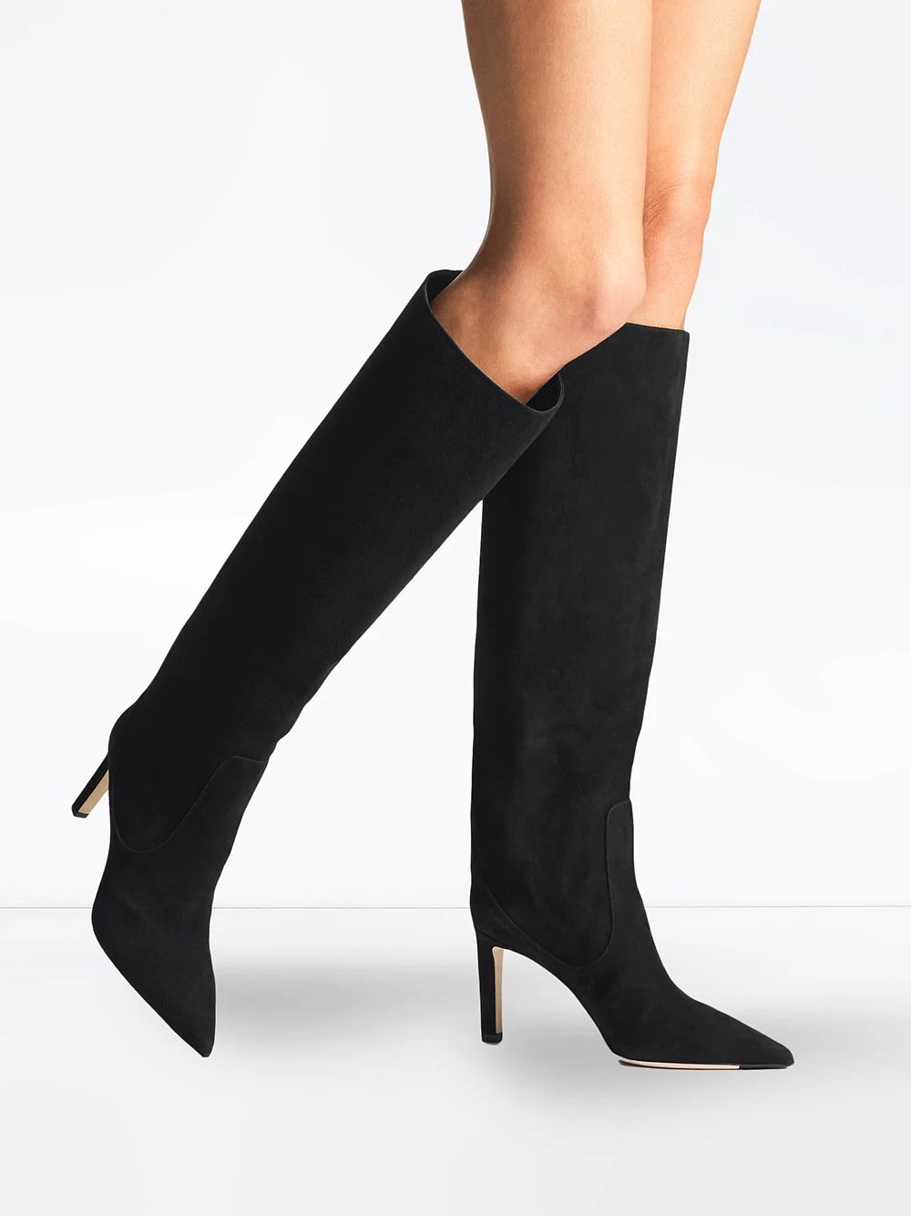 pointed toe leather boots - 5