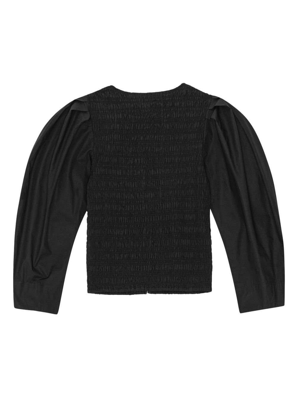 U-neck cropped organic-cotton blouse - 6