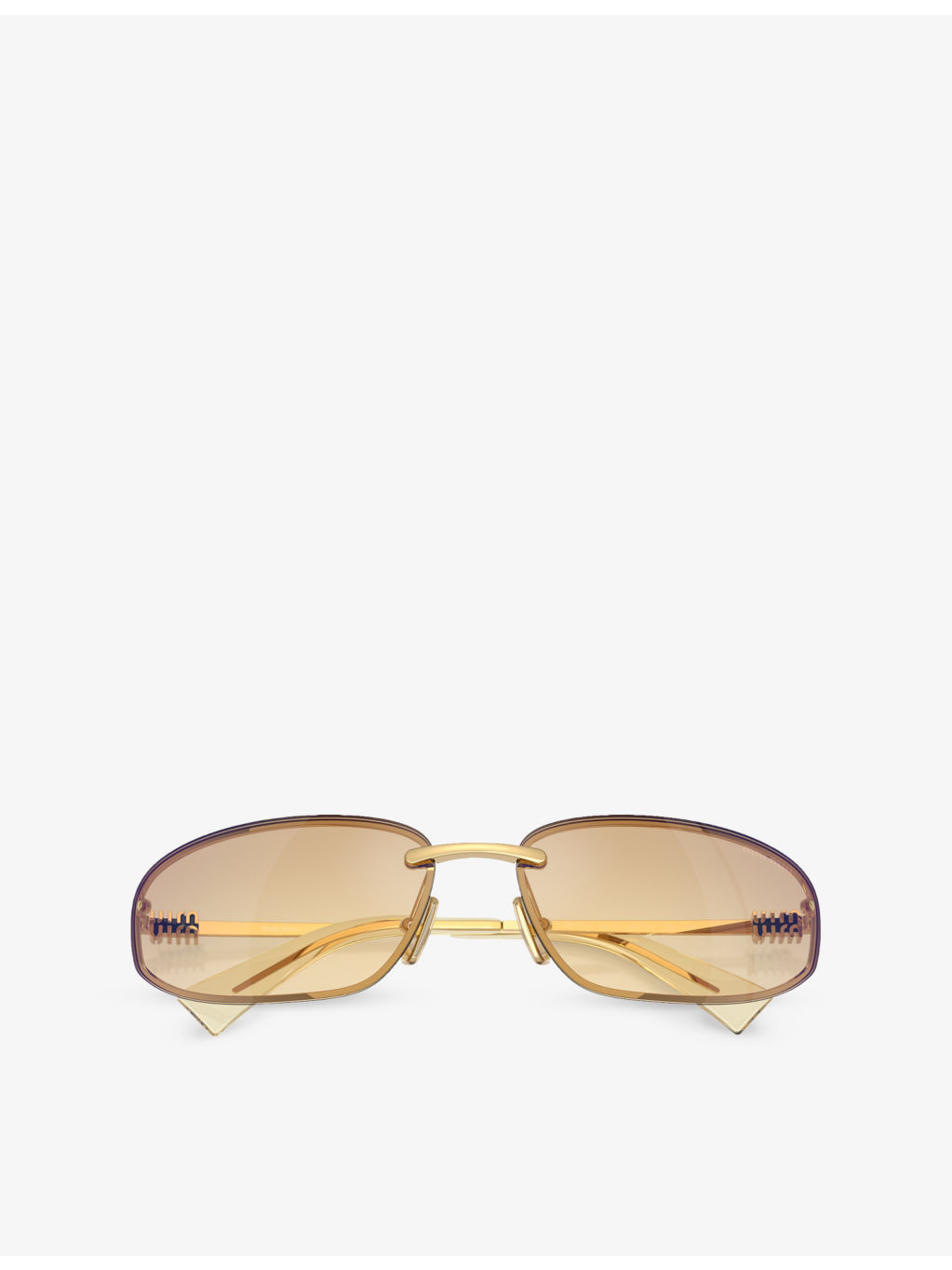 MU A50S Oval-Frame Metal Sunglasses - 5