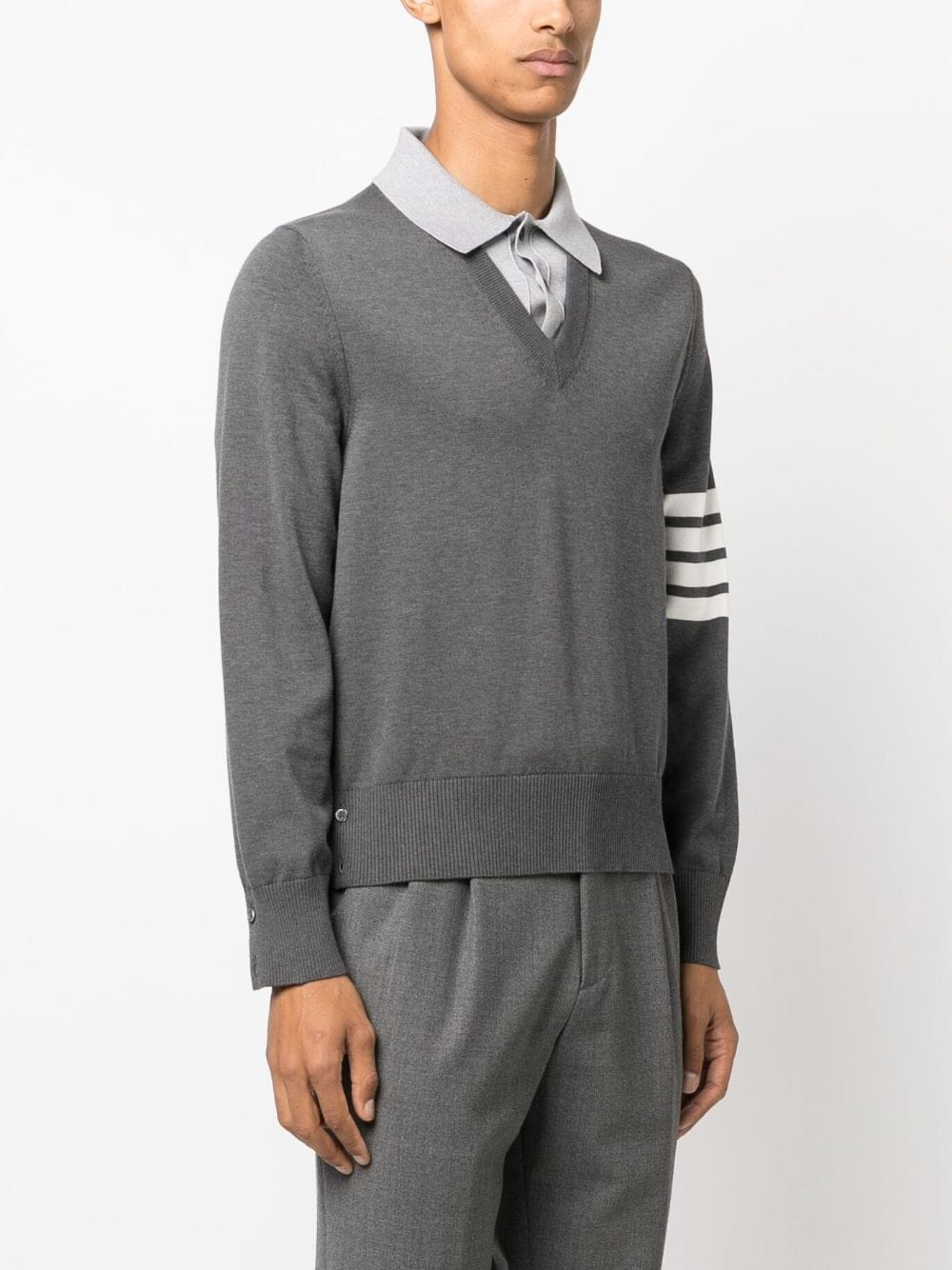 4-Bar stripe layered jumper - 3
