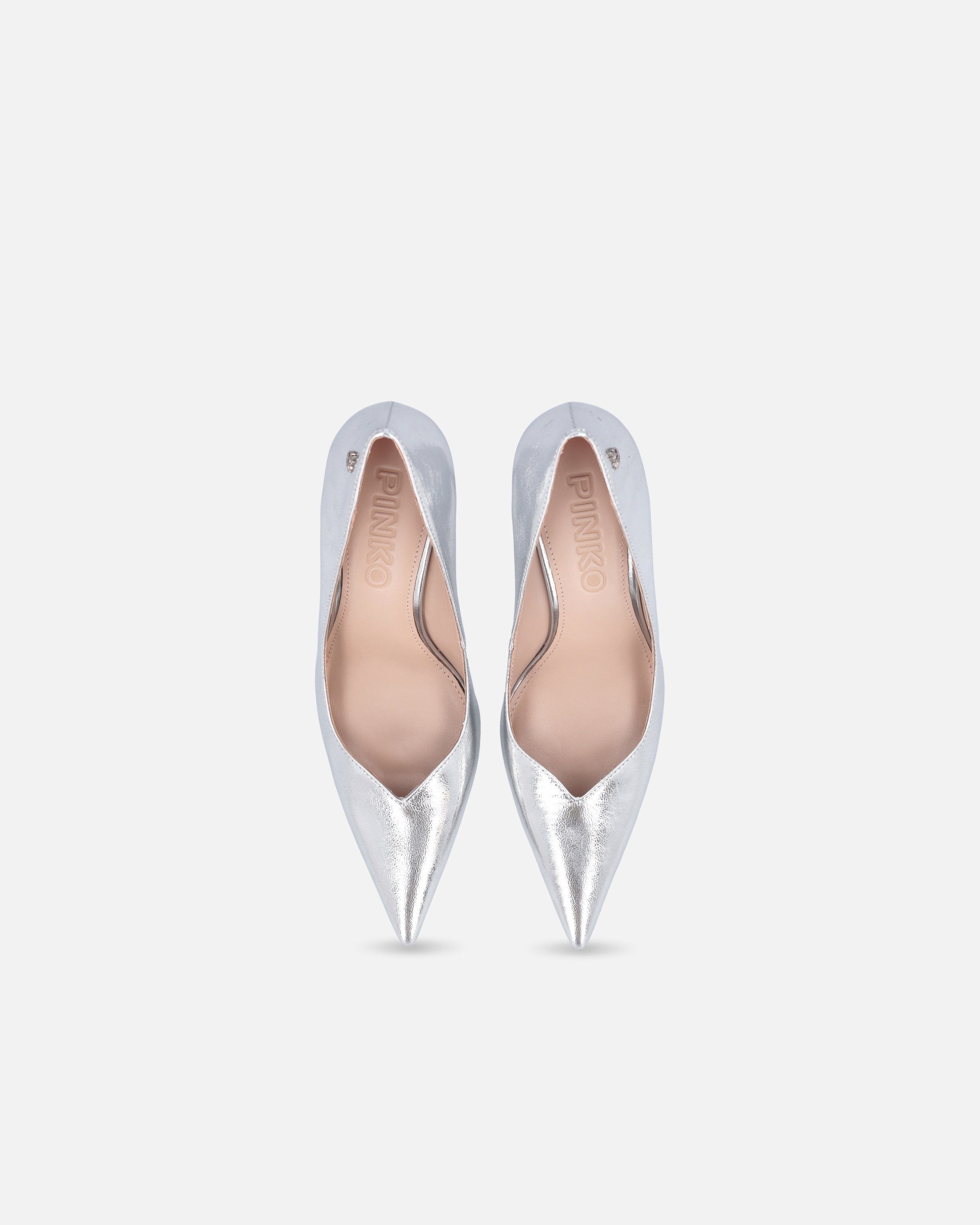 LAMINATED POINTED NAPPA LEATHER SHOES WITH HEEL - 9