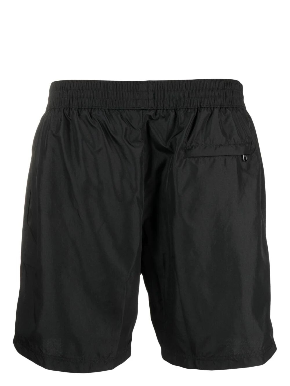 Mid-length swim trunks with branded plate - 2