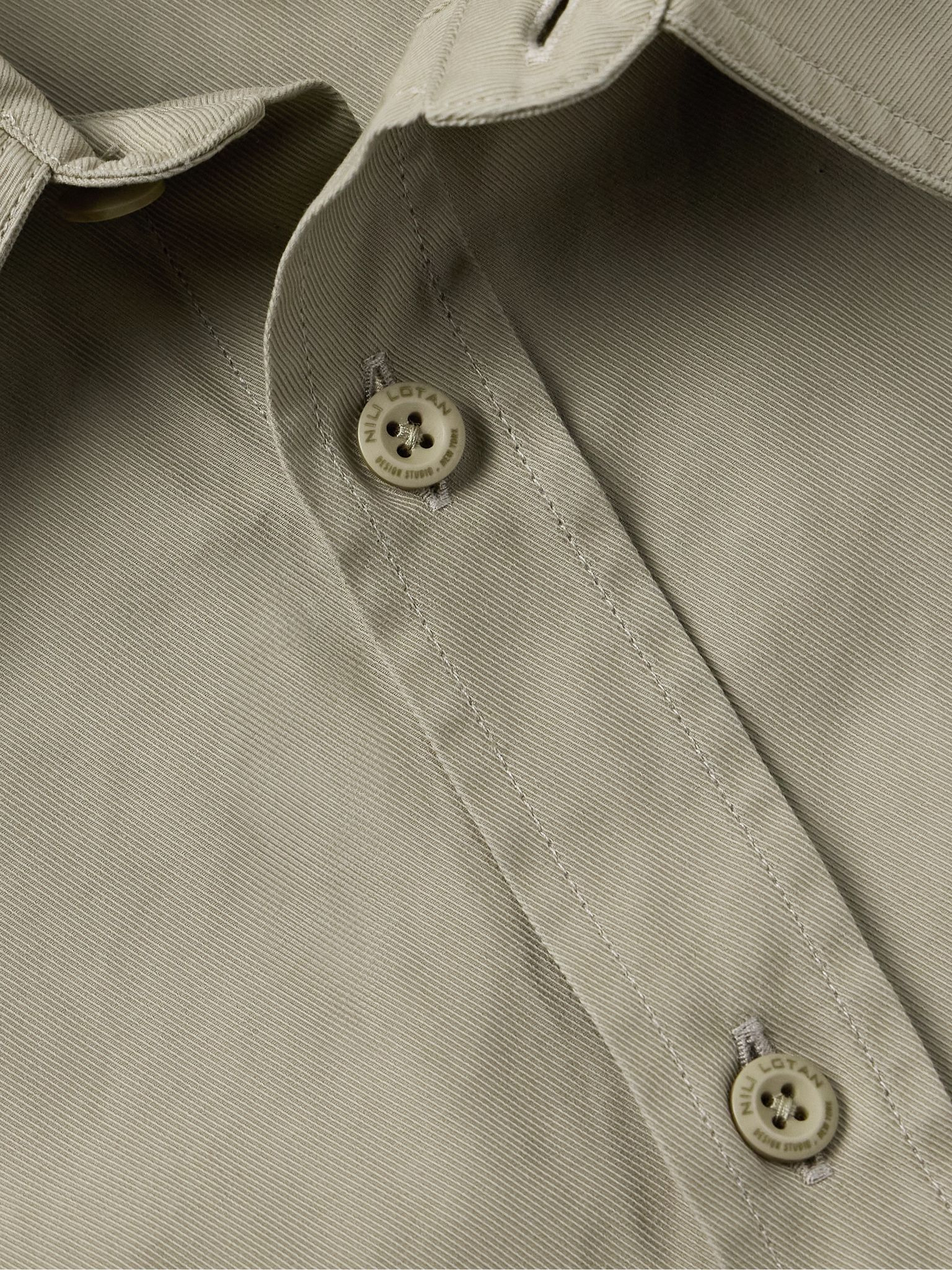 Chance Cotton-Twill Shirt Green - 4