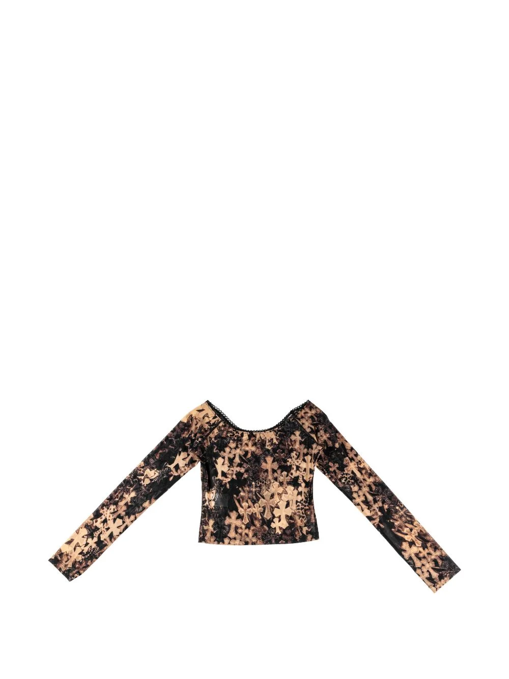 cross-print mesh top - 1