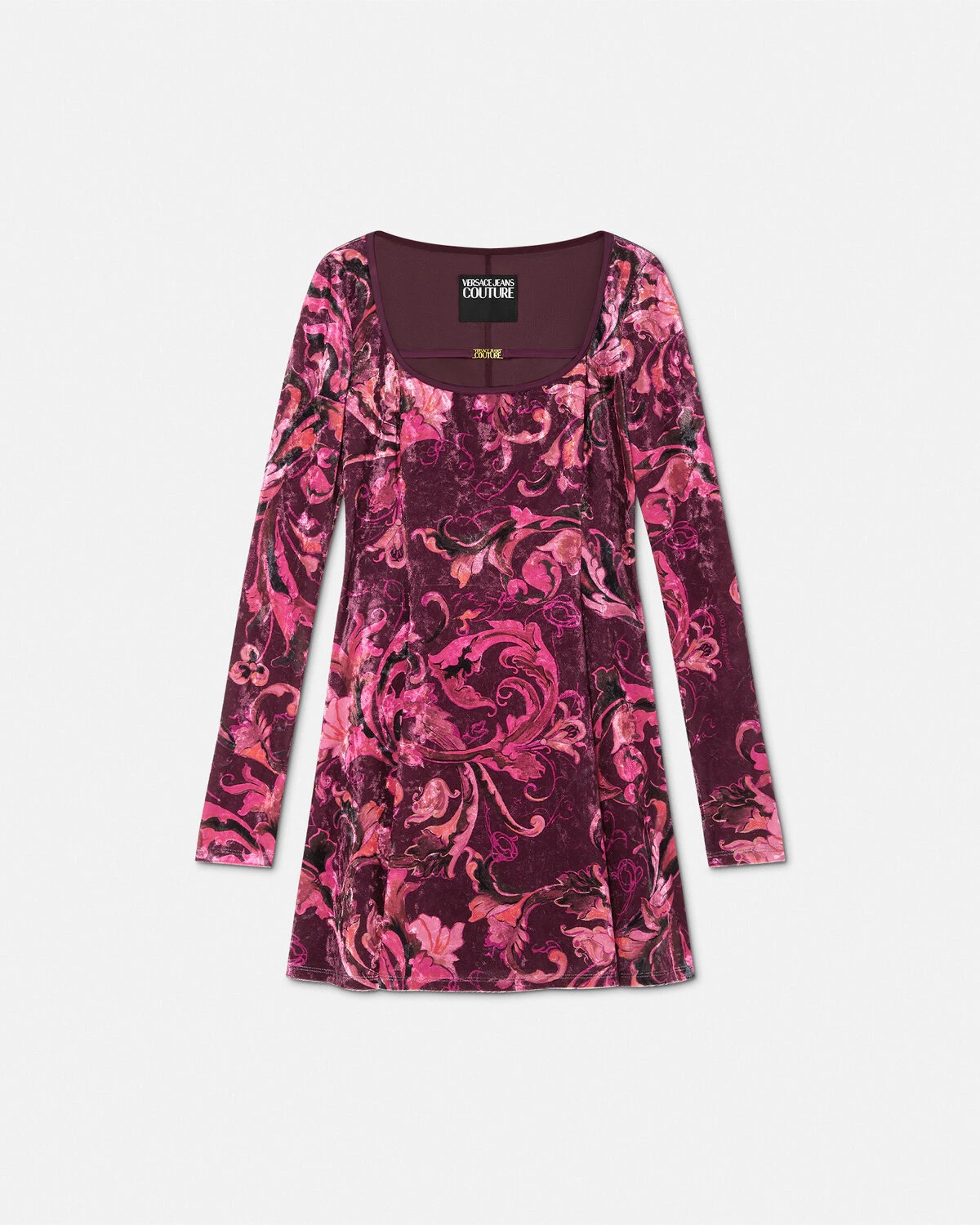 Porcelain Barocco Velvet Mini Dress - 1