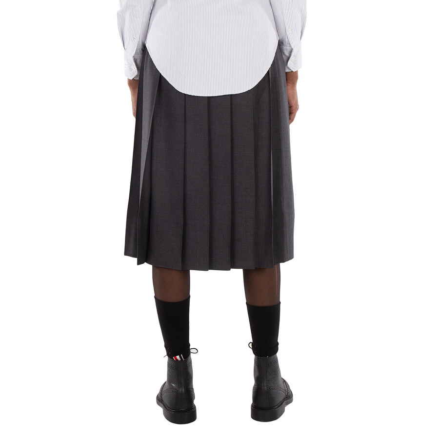 Thom Browne Super Twill Below Knee Pleated Skirt - 4