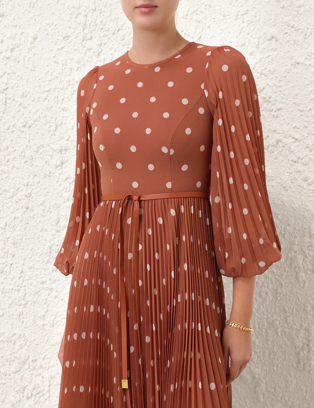 knee length dresses for ladies Sunray Long Sleeve Midi Dress main image 0