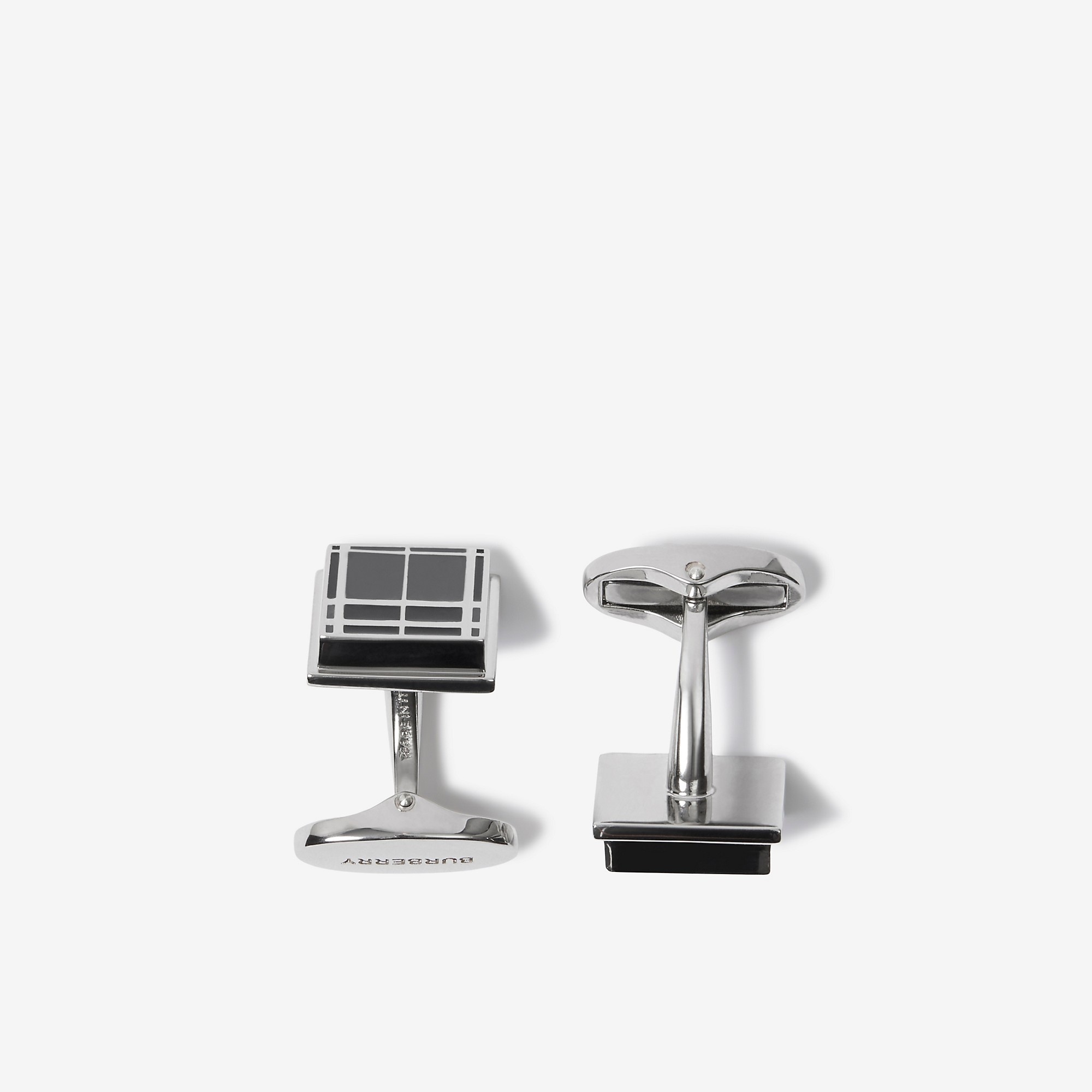 Check Palladium-plated Square Cufflinks - 2