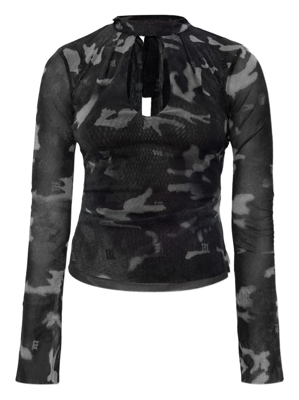 camouflage-print blouse - 1