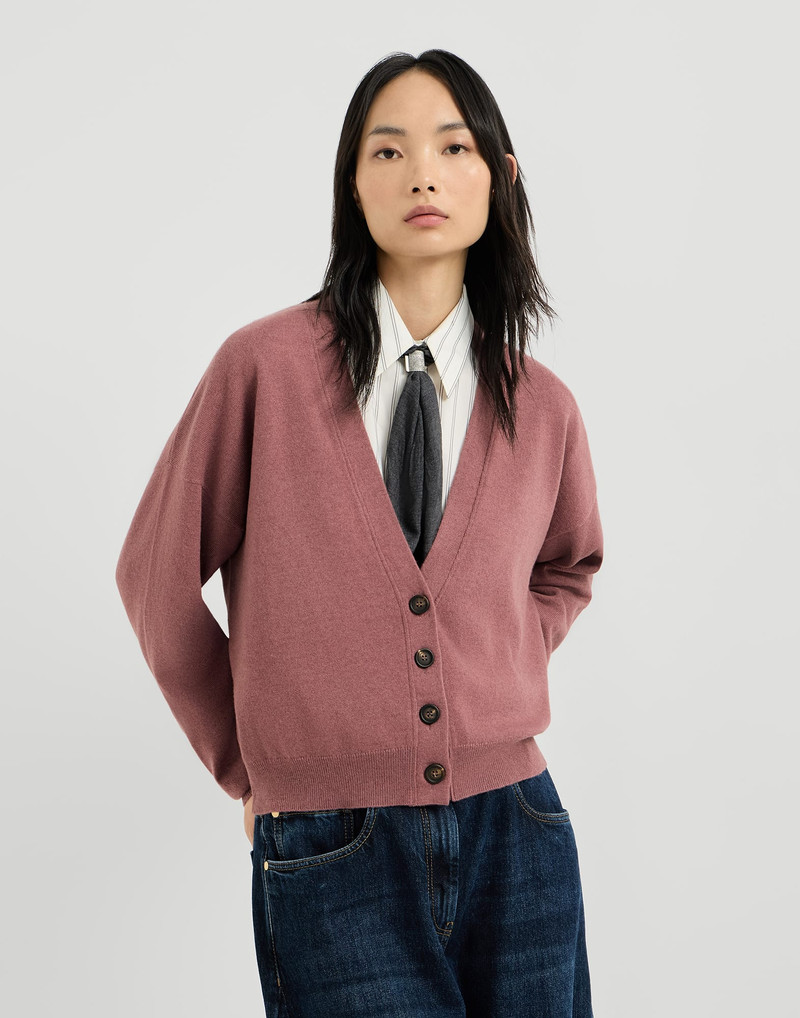 Cashmere cardigan with monili 2