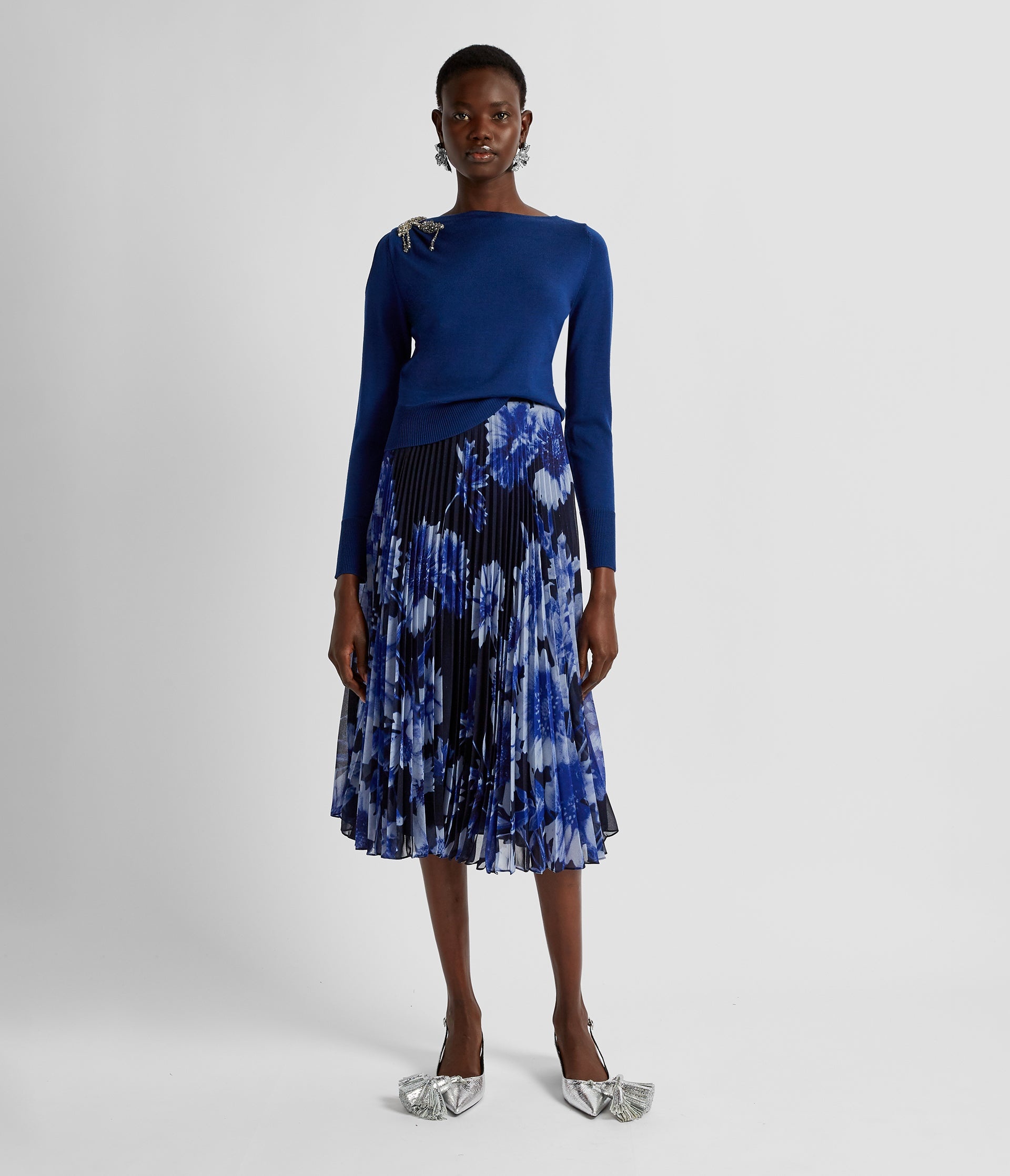 PLEATED MIDI SKIRT - 4