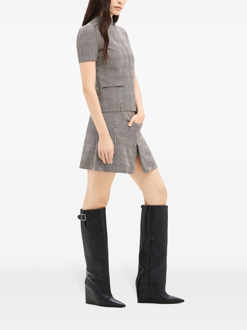 A-line checked miniskirt - 3