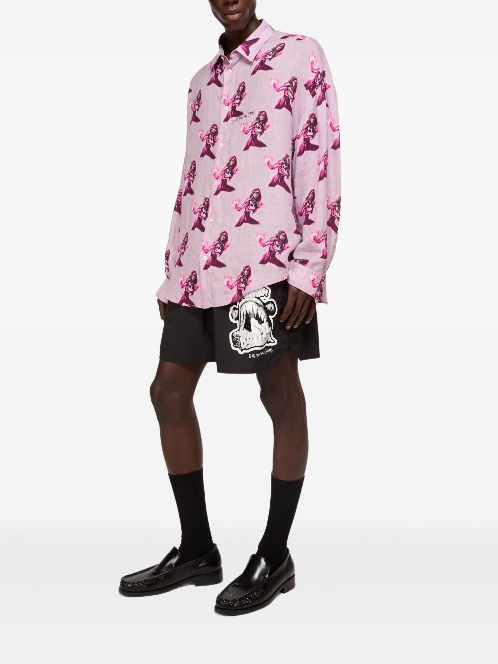 graphic-print swim shorts - 3