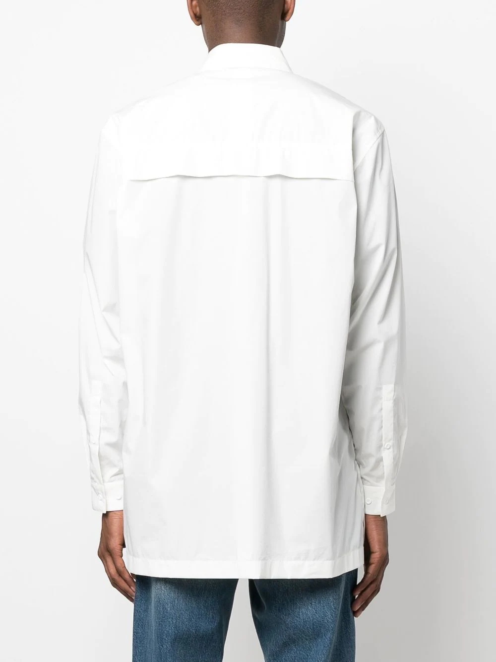 button-up patch pocket shirt - 4