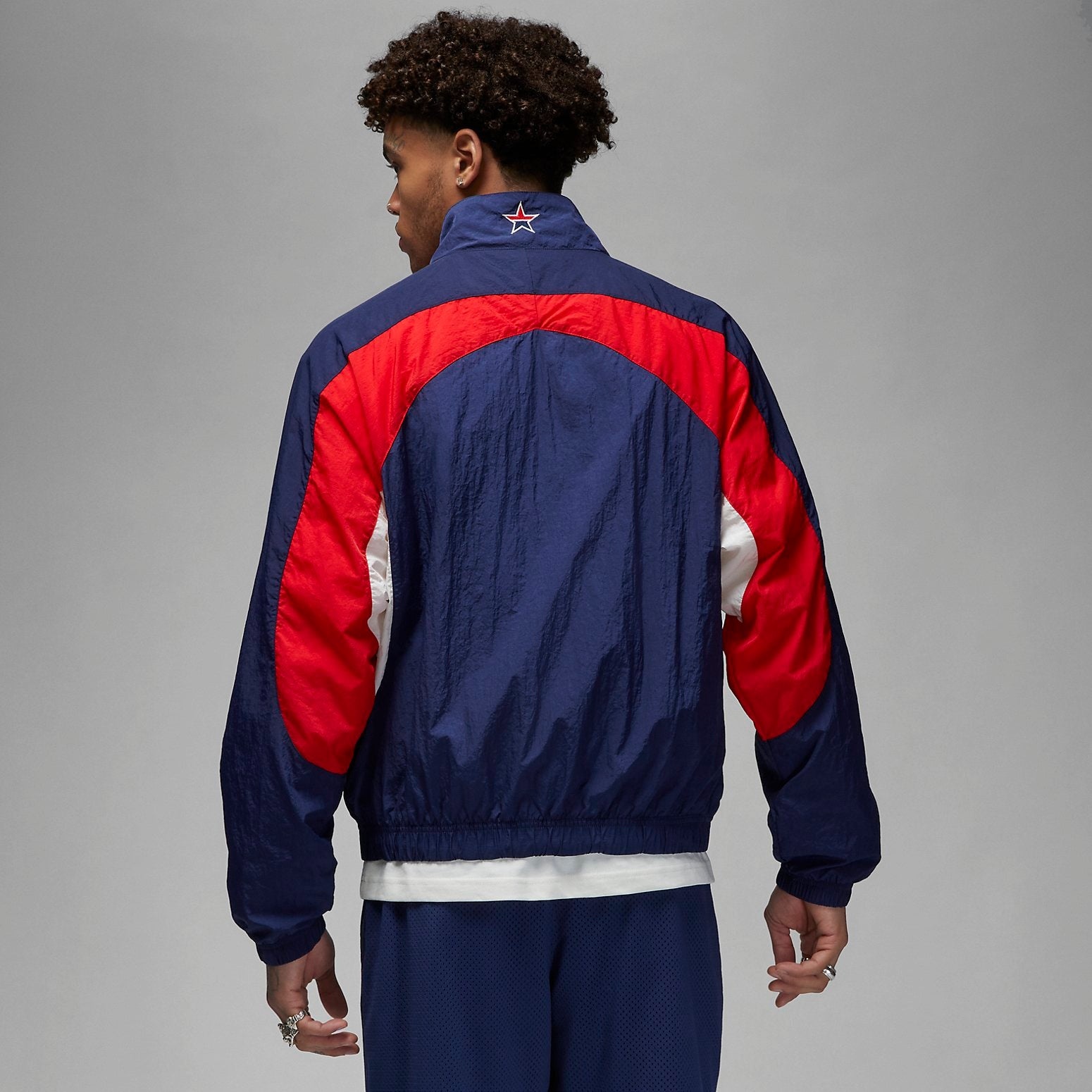 Air Jordan x Trophy Room USA Woven Track Jacket 'Navy Red' DR2954-410 - 5