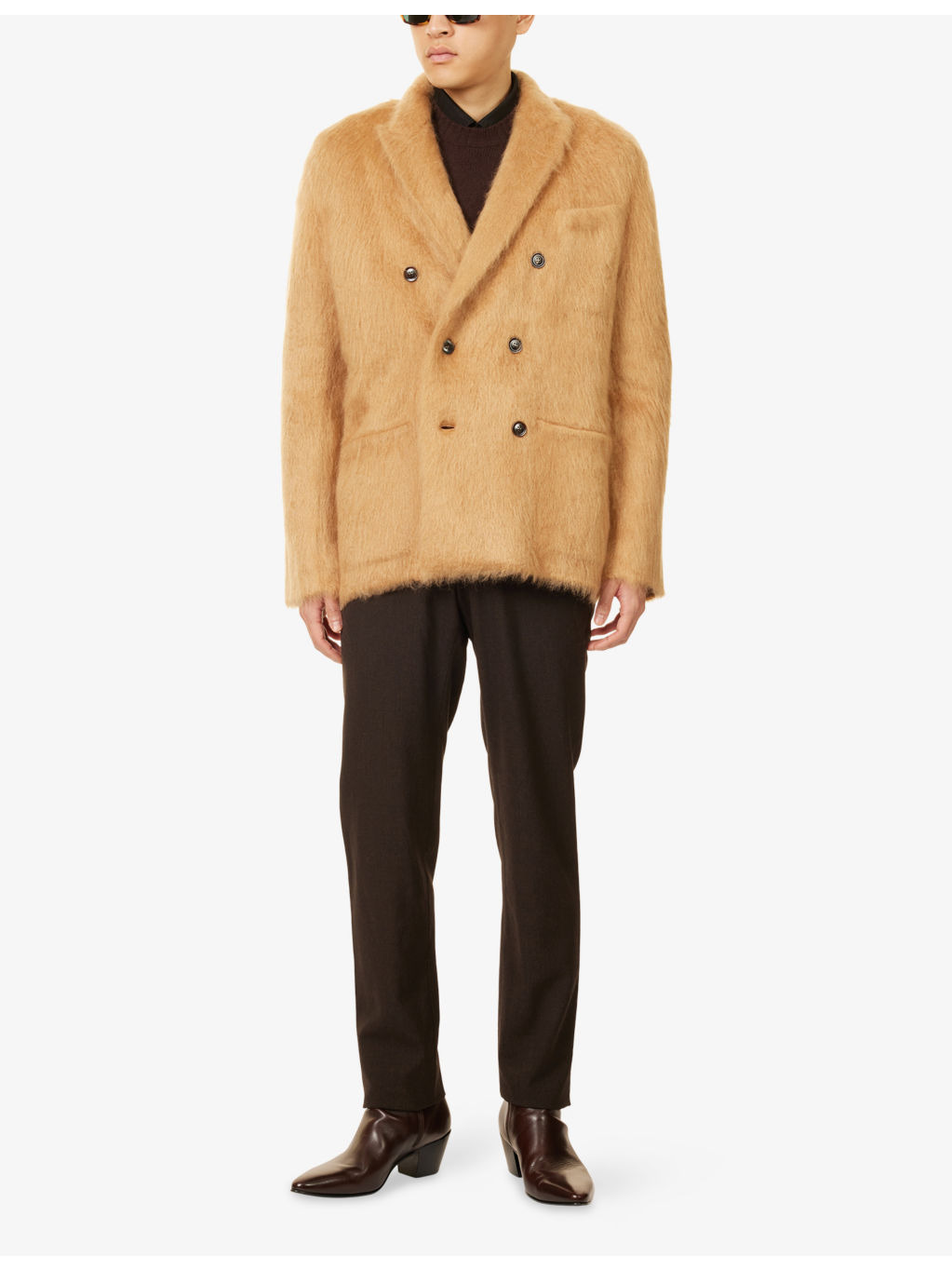 Double-Breasted Relaxed-Fit Cashmere, Wool And Silk Jacket - 2