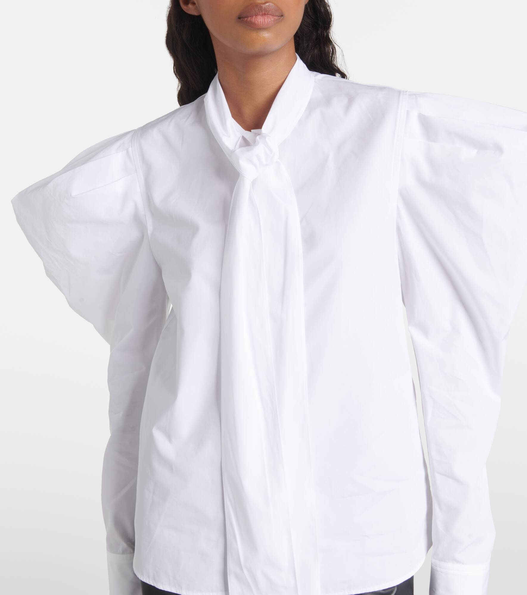 Puff-sleeve cotton shirt - 5