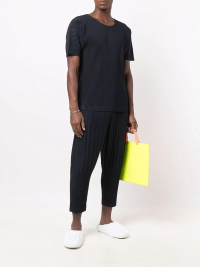 ISSEY MIYAKE pleated drop-crotch trousers outlook