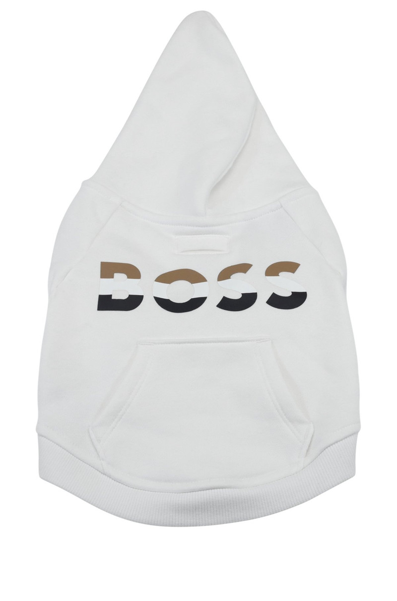 DOG HOODIE WITH ICONIC STRIPE LOGO 1
