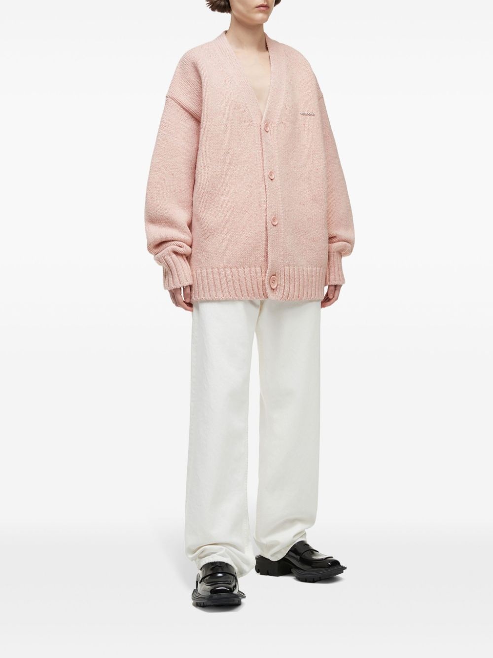 logo-plaque cardigan - 2