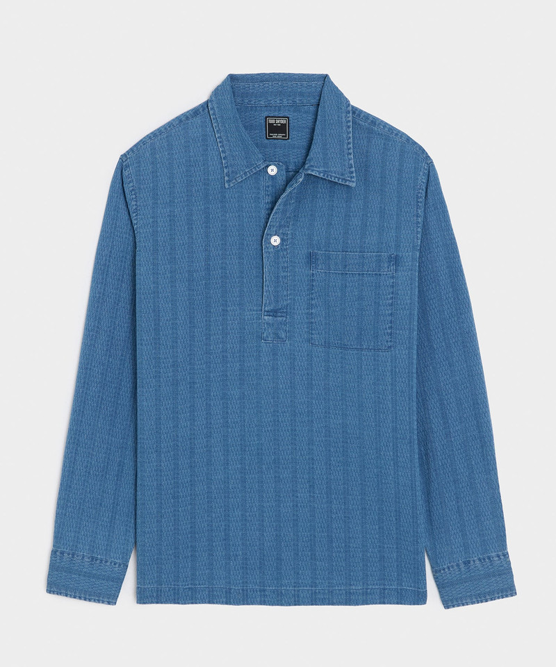 Jacquard Denim Popover 1