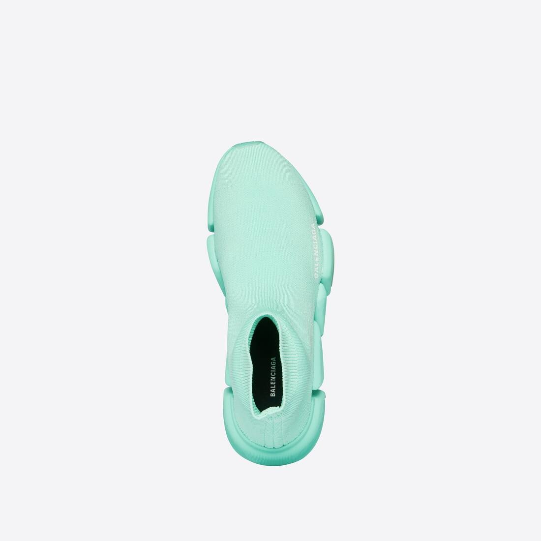 Women's Speed 2.0 Recycled Knit Sneaker With Transparent Sole in Green - 4