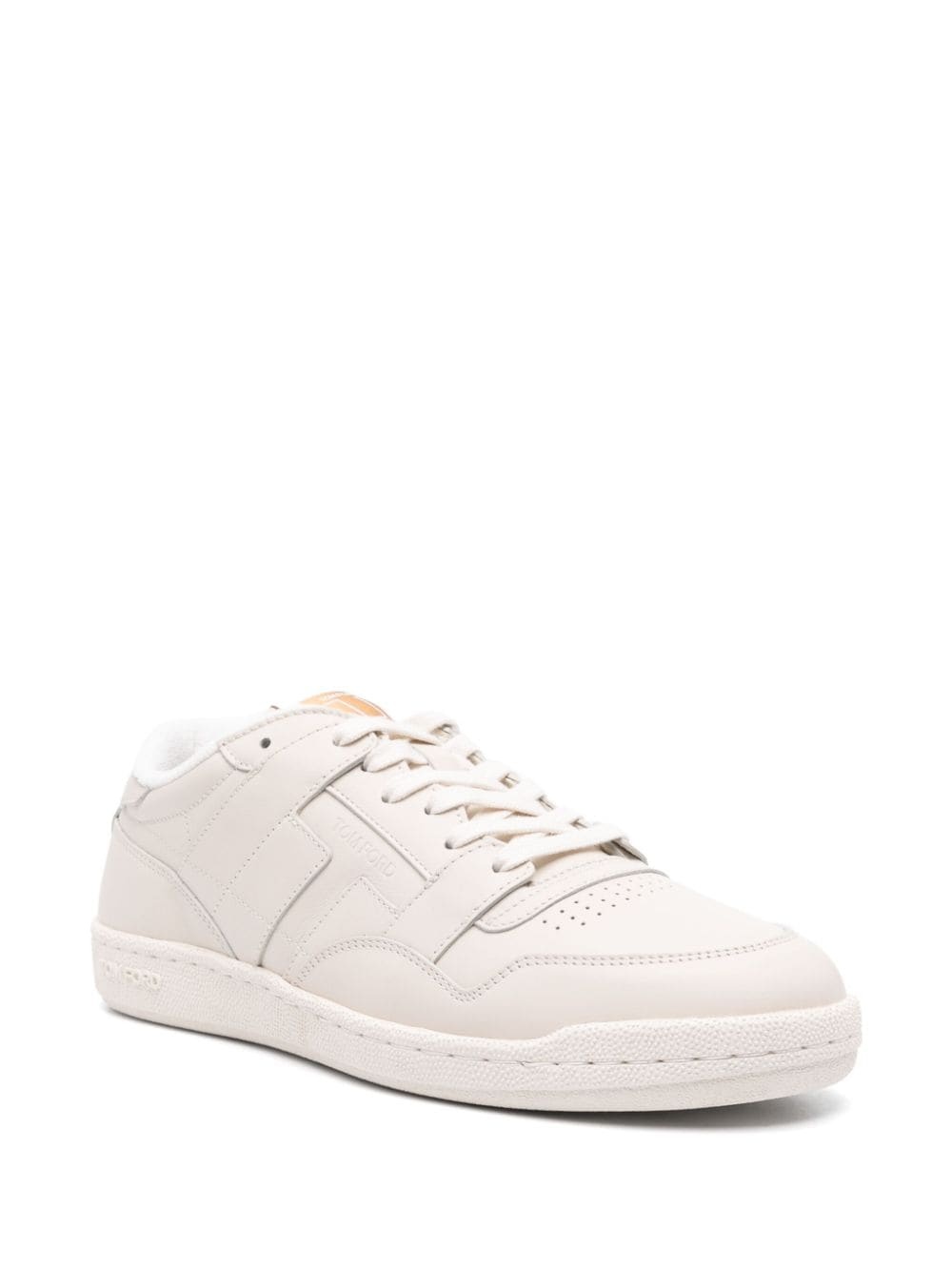 logo-debossed leather sneakers - 2