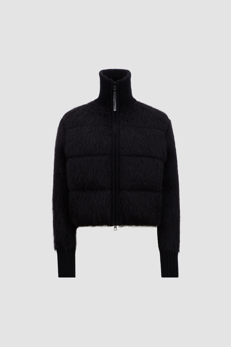 Padded Wool & Mohair Zip-Up Cardigan 1