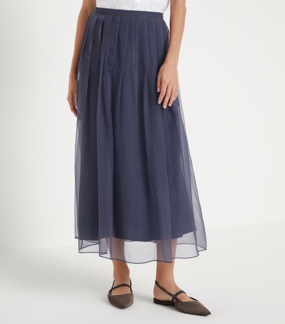 【関税＆送料込み】Brunello Cucinelli Silk Midi Skirt Brunello Cucinelli Silk Midi Skirt | harrods | REVERSIBLE