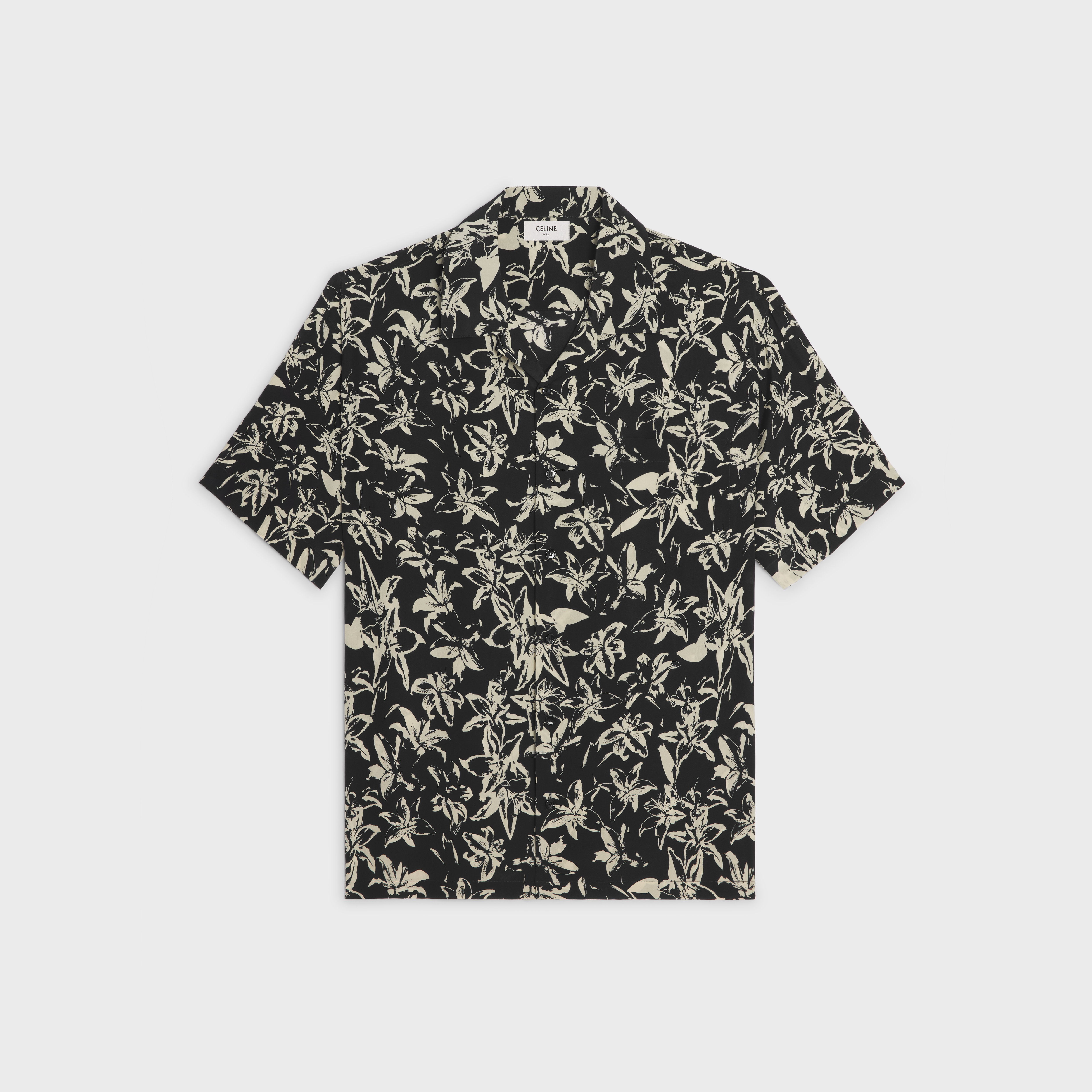 シャツ Celine Hawaian shirt with Triomphe print CELINE hawaiian shirt in printed viscose | REVERSIBLE