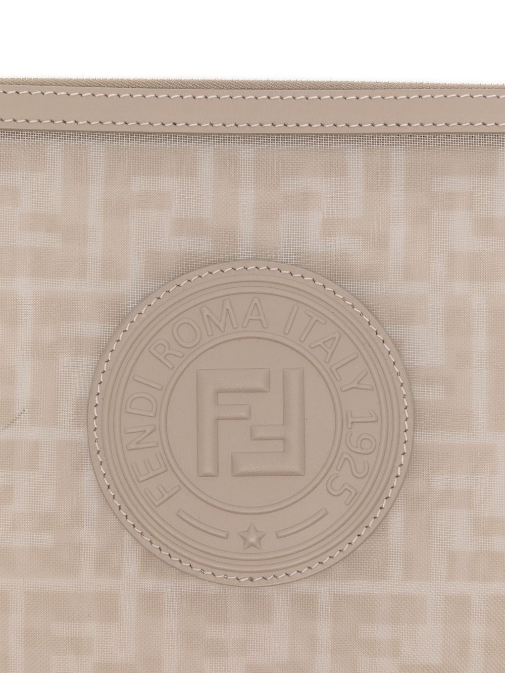 logo-patch clutch bag - 4